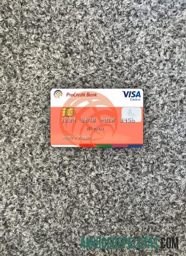 Moldávia ProCredit Bank Visa Electron 1 Photolook Front modelo